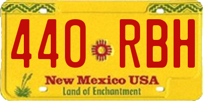 NM license plate 440RBH