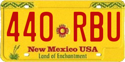 NM license plate 440RBU