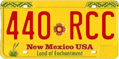 NM license plate 440RCC