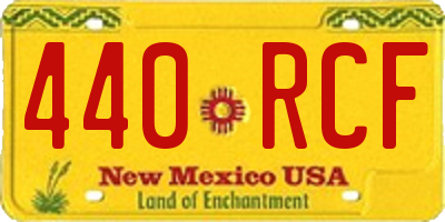 NM license plate 440RCF