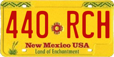 NM license plate 440RCH
