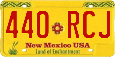 NM license plate 440RCJ