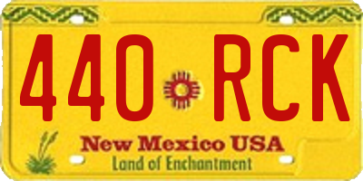 NM license plate 440RCK