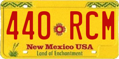 NM license plate 440RCM