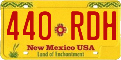 NM license plate 440RDH
