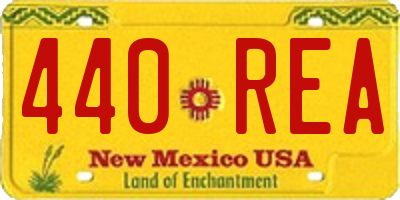 NM license plate 440REA