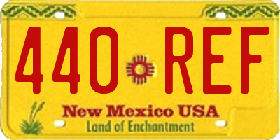 NM license plate 440REF