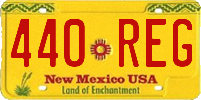 NM license plate 440REG
