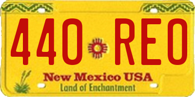 NM license plate 440REO