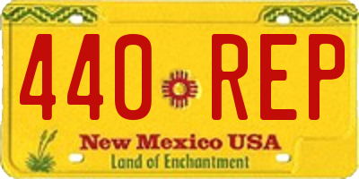NM license plate 440REP