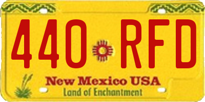NM license plate 440RFD