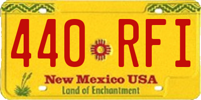 NM license plate 440RFI