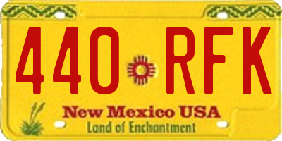 NM license plate 440RFK