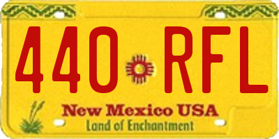 NM license plate 440RFL
