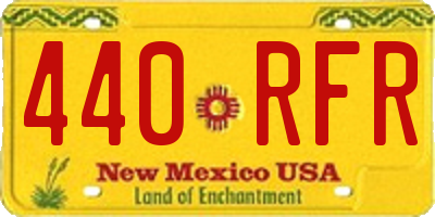 NM license plate 440RFR