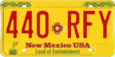 NM license plate 440RFY