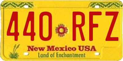 NM license plate 440RFZ