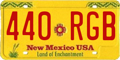 NM license plate 440RGB