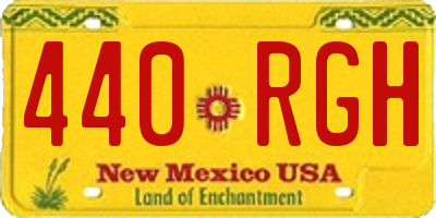 NM license plate 440RGH