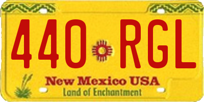 NM license plate 440RGL