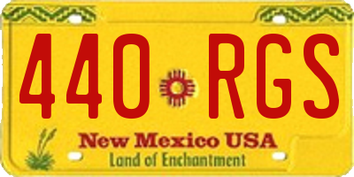 NM license plate 440RGS