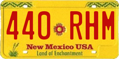NM license plate 440RHM