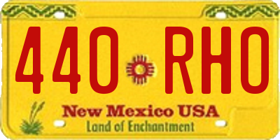 NM license plate 440RHO