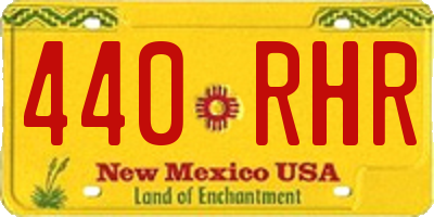 NM license plate 440RHR
