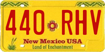 NM license plate 440RHV