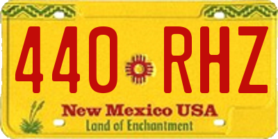 NM license plate 440RHZ