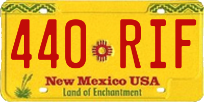 NM license plate 440RIF