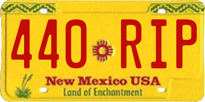 NM license plate 440RIP
