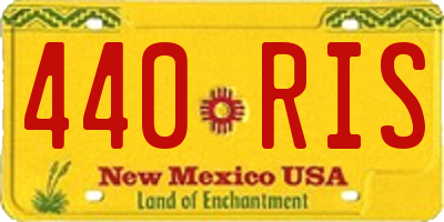 NM license plate 440RIS
