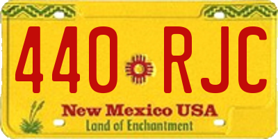 NM license plate 440RJC
