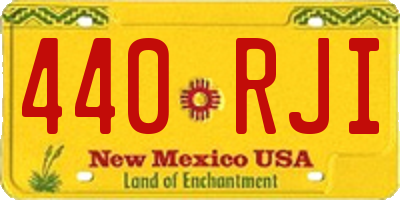 NM license plate 440RJI