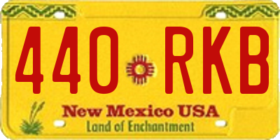 NM license plate 440RKB