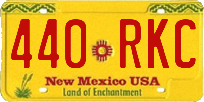 NM license plate 440RKC