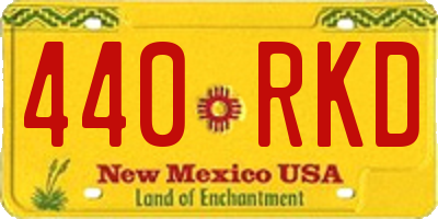 NM license plate 440RKD