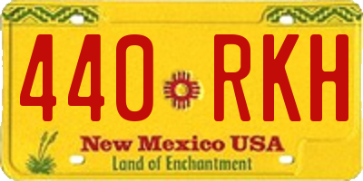NM license plate 440RKH