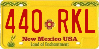 NM license plate 440RKL