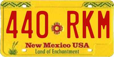 NM license plate 440RKM