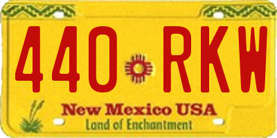 NM license plate 440RKW