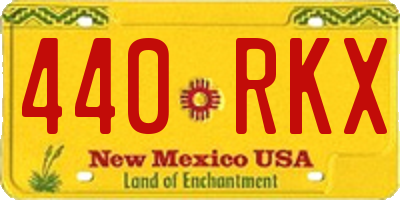 NM license plate 440RKX