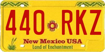NM license plate 440RKZ