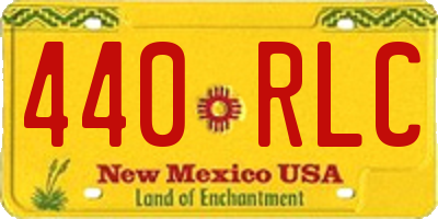 NM license plate 440RLC