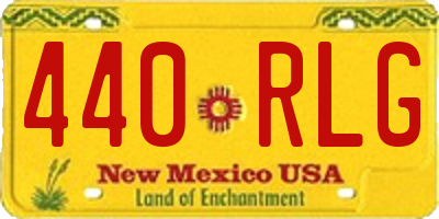 NM license plate 440RLG