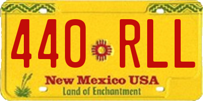 NM license plate 440RLL