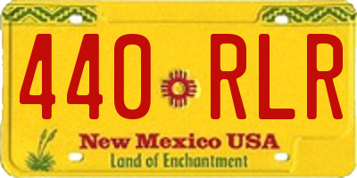 NM license plate 440RLR