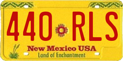 NM license plate 440RLS