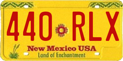 NM license plate 440RLX